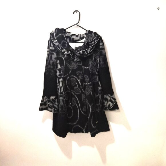 Italian Designer Felted Wool Coat by Sonia Gonnelli XS Dark Academia Avant Garde - Picture 2 of 9